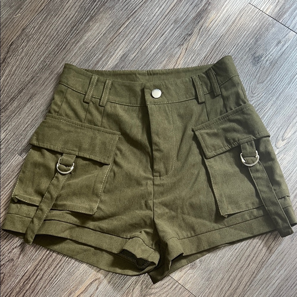 Olive Green Women's Cargo Shorts